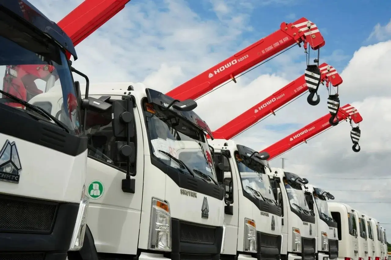 Overseas batch delivery site, the other party for the “China Smart” Sinotruk quality praise!