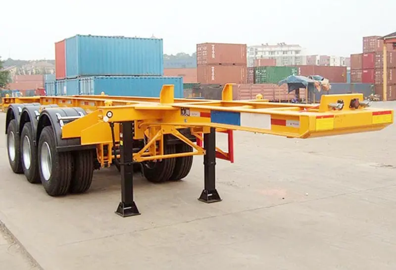 sinotruk howo container chassis trailer